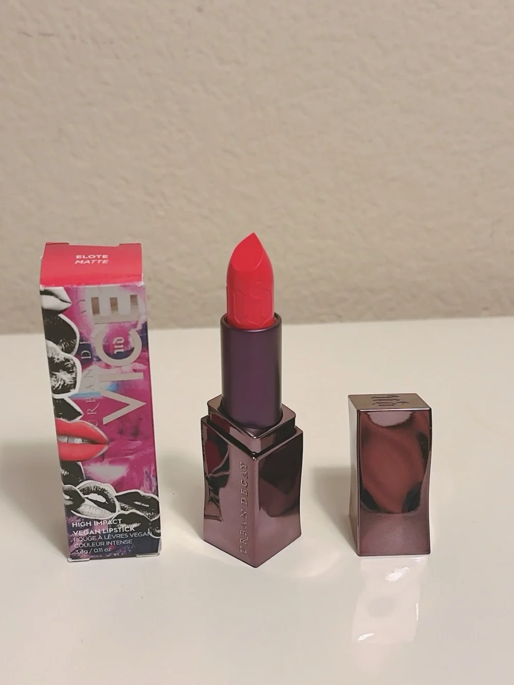 Urban Decay Vice High-Impact Vegan Lipstick Elote Matte 3.4g NIB Authentic